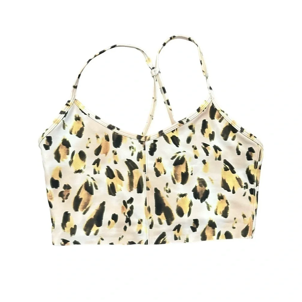 Carbon38 longline bra in leopard